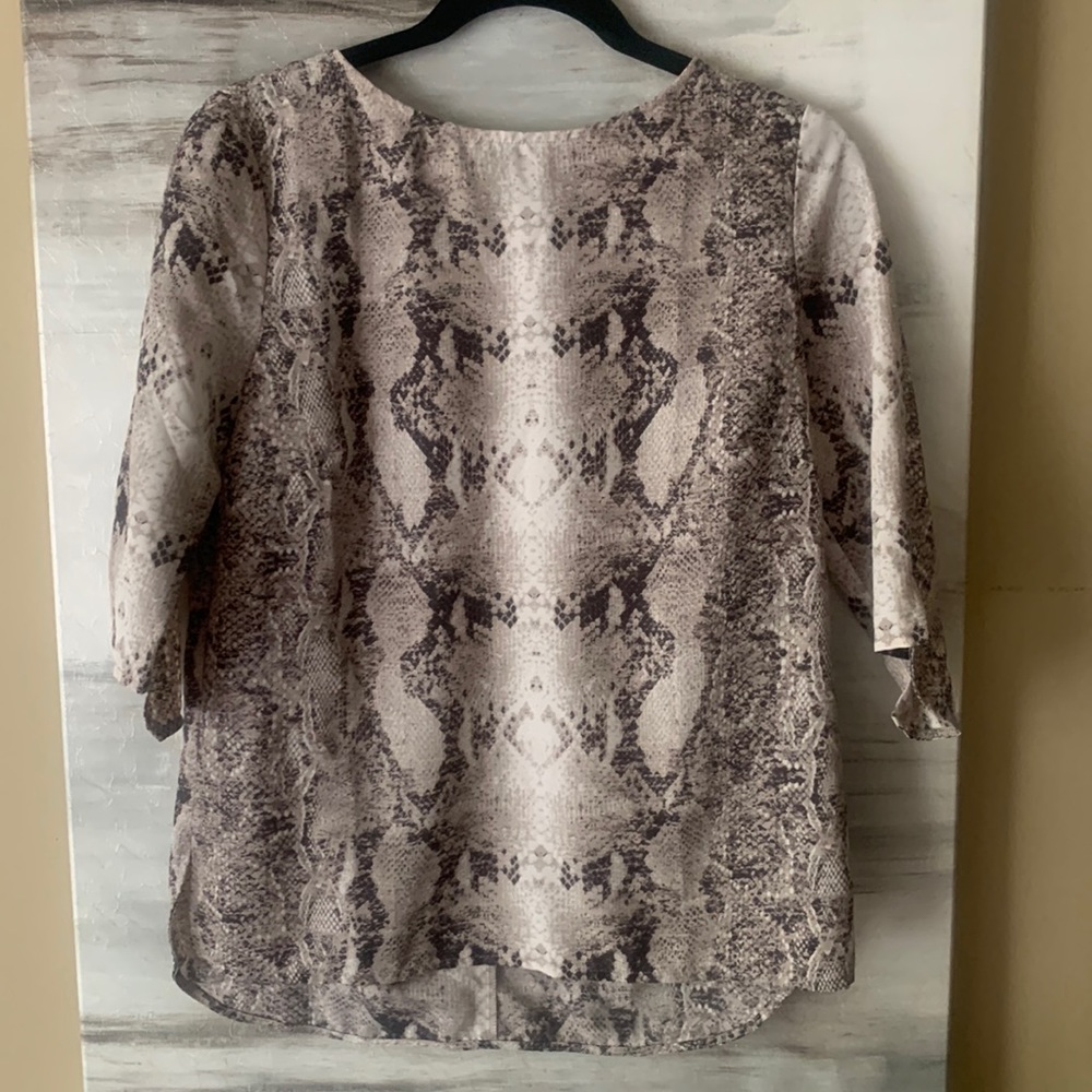 MNG Snakeskin Blouse